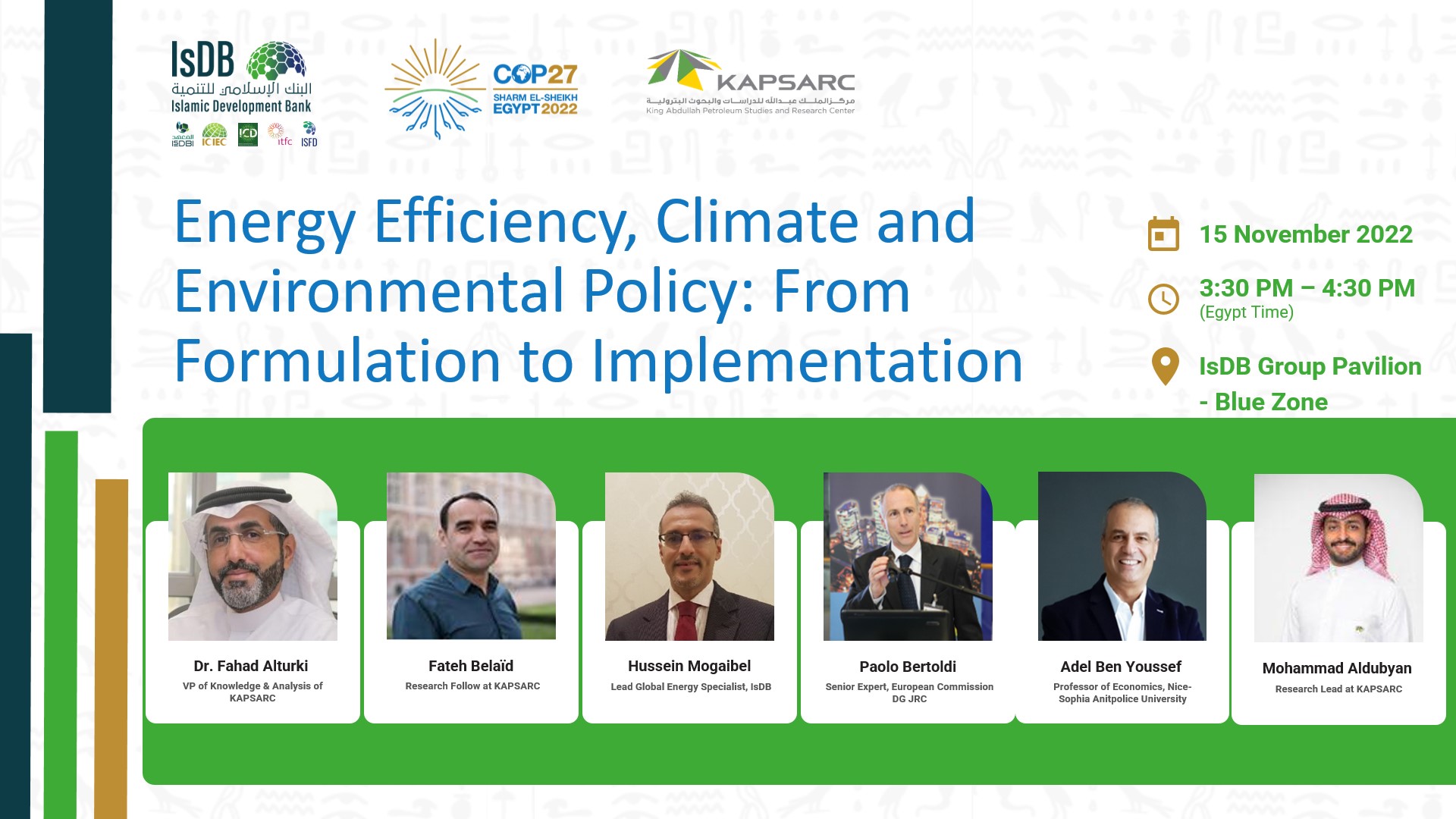 Energy Efficiency, Climate and Environmental Policy: From Formulation to Implementation