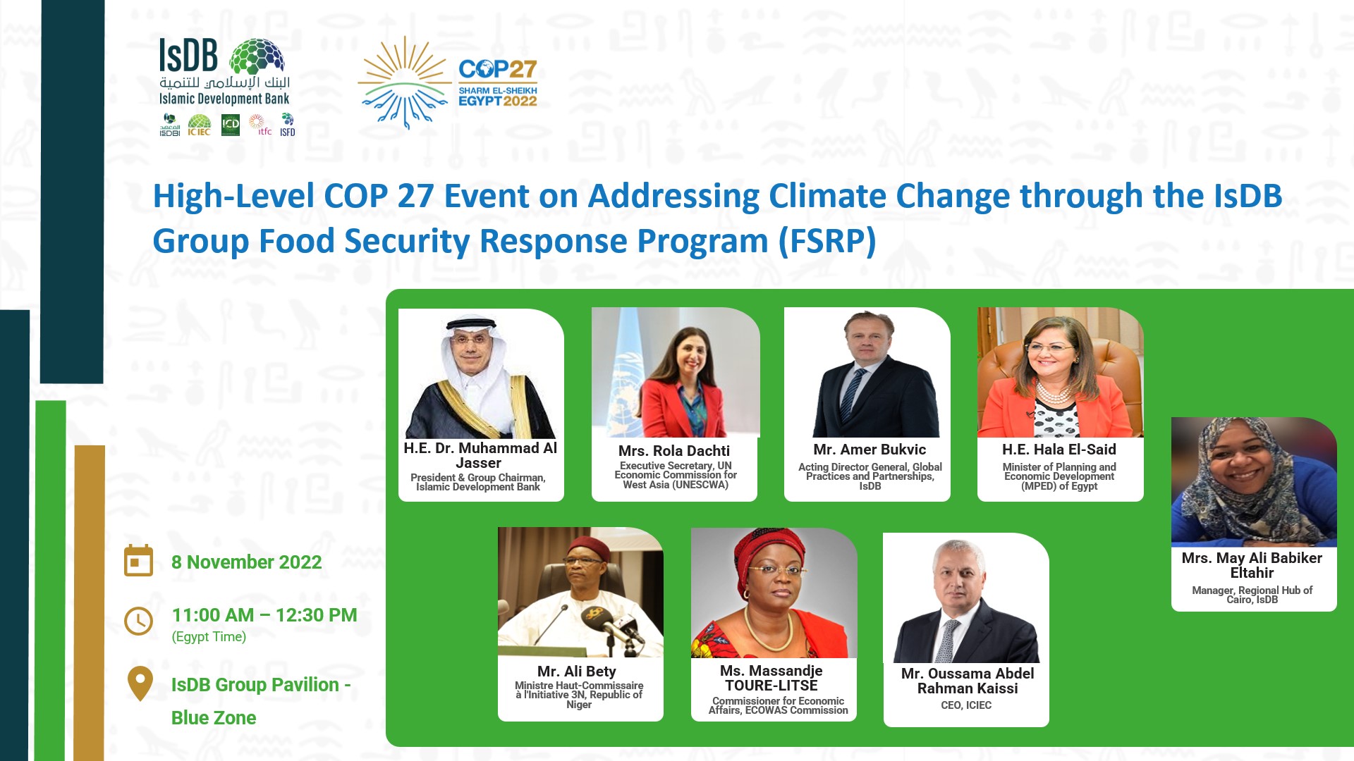 High-Level COP 27 Event on Addressing Climate Change through the IsDB Group Food Security Response Program (FSRP) 